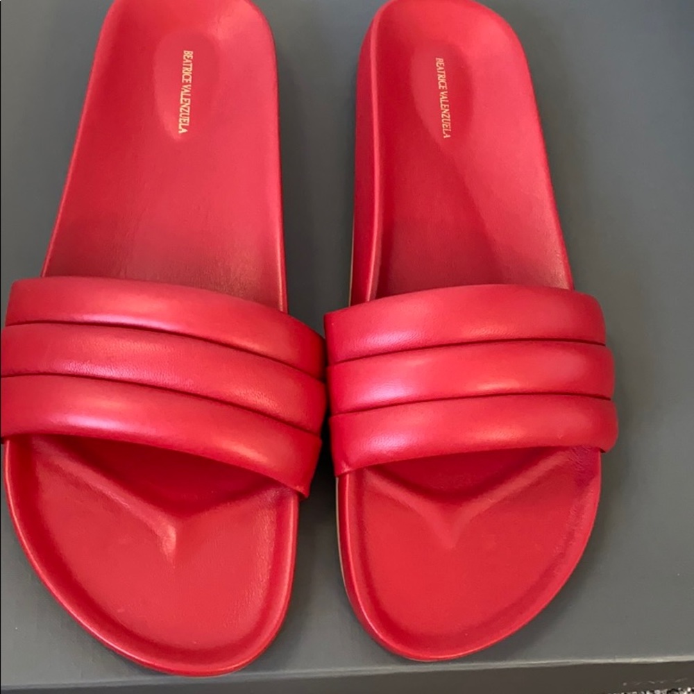 Beatrice Valenzuela slides red